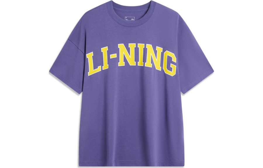 Li-Ning Li Ning Sports Fashion Collection T Shirt Unisex Dark Blue Purple