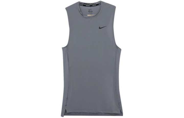 Nike Nike T Shirts Men's Gray Crew Neck Moderate Straight Fit