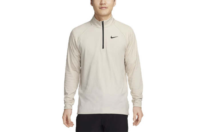 Nike Nike T Shirts Men's Beige Turtleneck Thickened Straight Fit