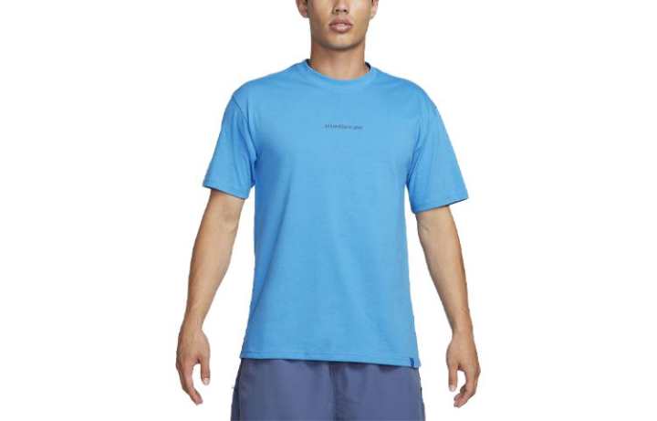 Nike Nike ACG T Shirts Men's Blue Crew Neck Moderate Straight Fit