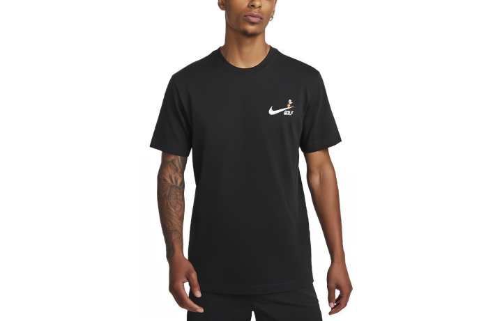 Nike Nike T Shirts Men's Black Crew Neck Moderate Straight Fit