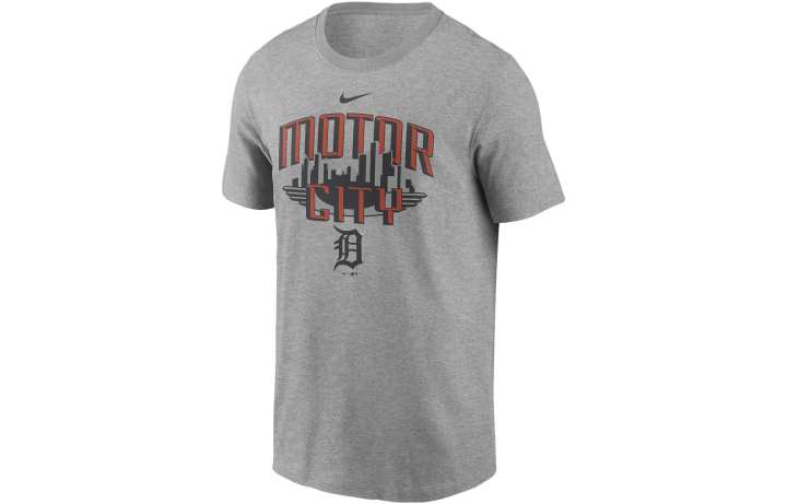 Nike Nike T Shirts Men's Gray Crew Neck Moderate Straight Fit