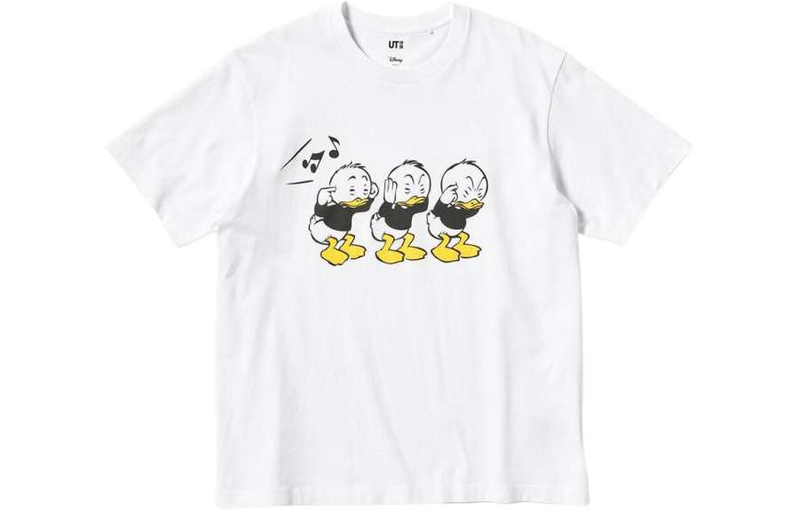 UNIQLO UT T Shirts Unisex White Crew Neck Moderate