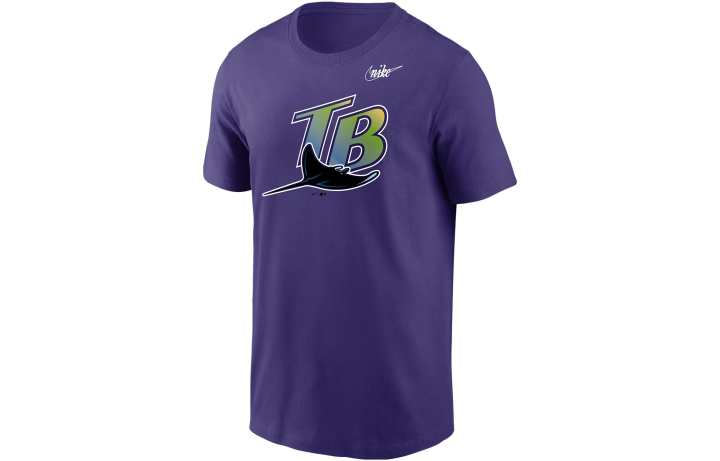 Nike Nike X MLB T Shirts Men's Purple Crew Neck Moderate Straight Fit