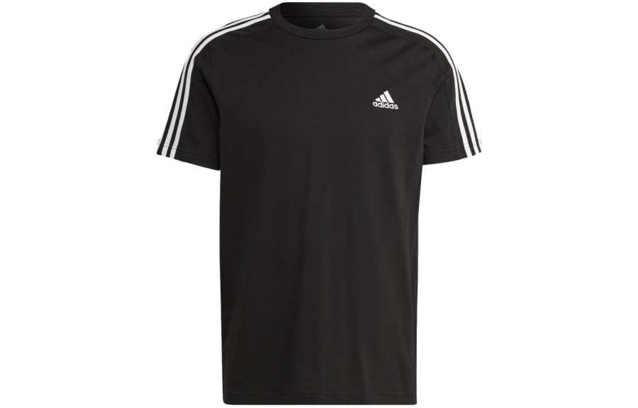 Adidas Adidas T Shirts Men's Black Crew Neck Moderate Straight Fit