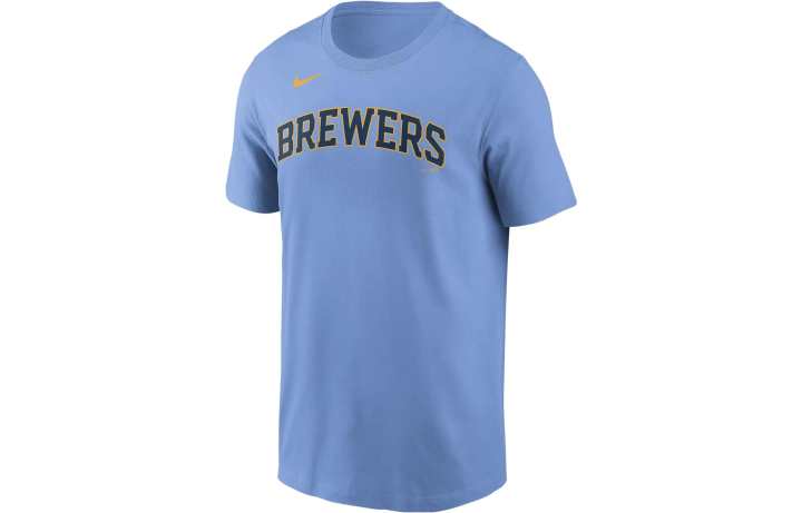 Nike Nike Milwaukee Brewers Cooperstown Wordmark Men's Nike Mlb T Shirt