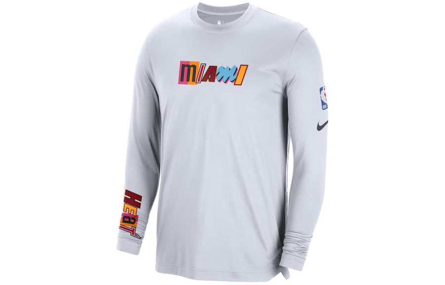 Nike Nike T Shirt City Edition 2022 23 Season, Miami Heat Team Men's Gray