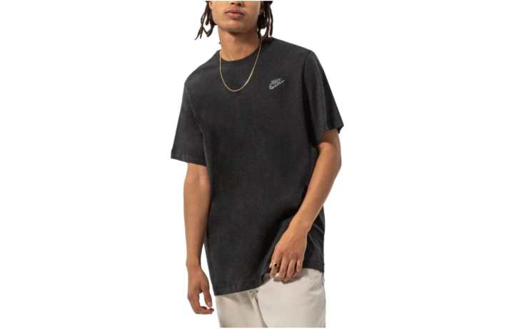 Nike Nike T Shirts Men's Black Crew Neck Moderate Straight Fit