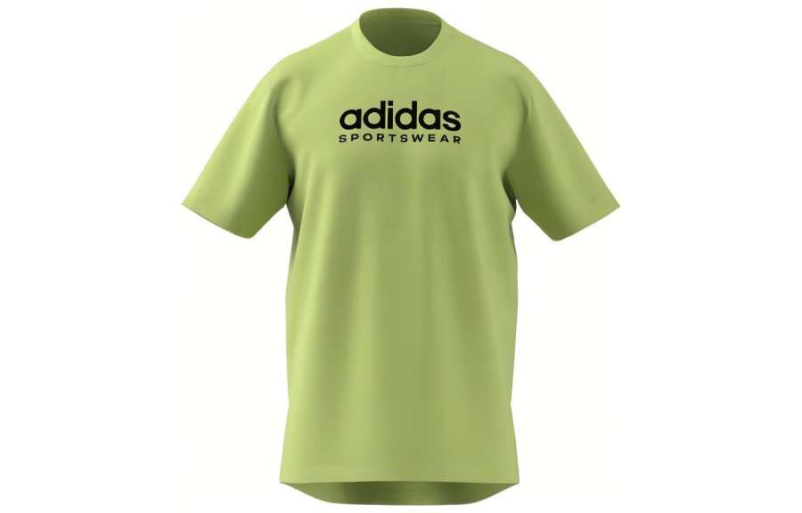 Adidas Adidas T Shirts Men's Green Crew Neck Moderate Straight Fit