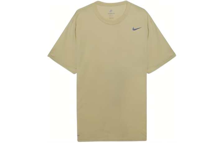 Nike Nike T Shirts Men's Olive Green Crew Neck Moderate Straight Fit