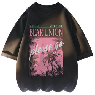 BEAR UNION Drop Shoulder Sleeve T Shirt Unisex