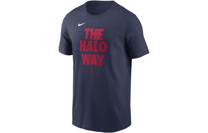 Nike Nike T Shirts Men's Blue Crew Neck Moderate Straight Fit