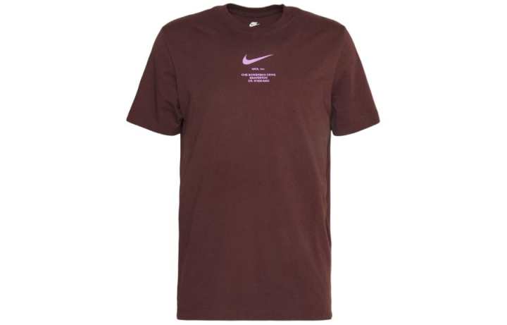 Nike Nike T Shirts Men's Light Brown Crew Neck Moderate Straight Fit