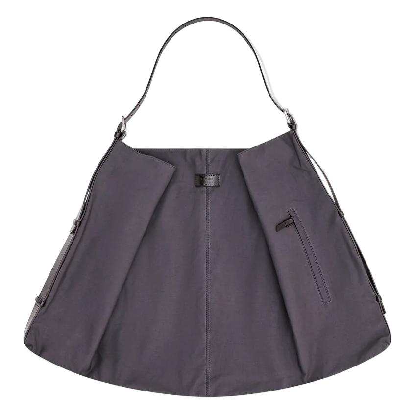 Lemaire Cotton Hobo Bag Shoulder Bag Unisex Gray Black