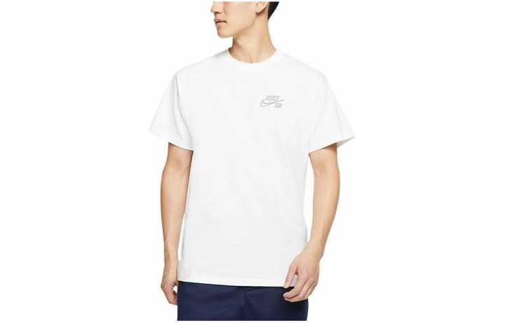 Nike Nike T Shirts Men's White Crew Neck Moderate Straight Fit