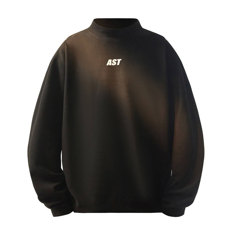 ALang Studio T Shirts Unisex Crew Neck Thickened And Fleece Lined Straight Fit