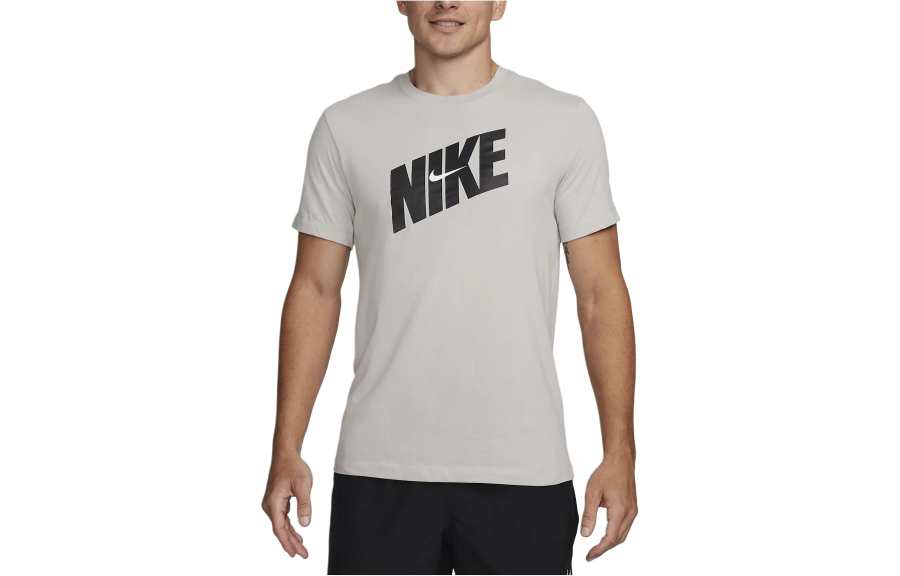 Nike Nike Dri Fit Fitness T Shirt T Shirt Men's Gray