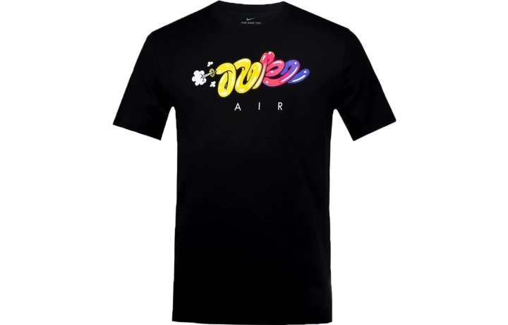 Nike Nike T Shirts Men's Black Crew Neck Moderate Straight Fit