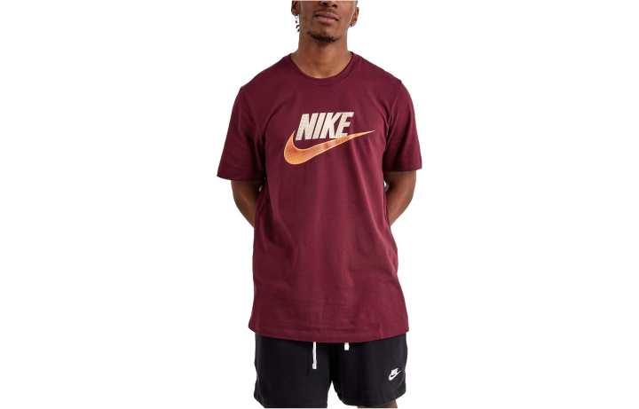 Nike Nike FUTURA TEE T Shirt Men's Burgundy
