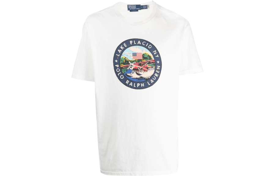 Polo Ralph Lauren T Shirts Men's White Crew Neck Moderate