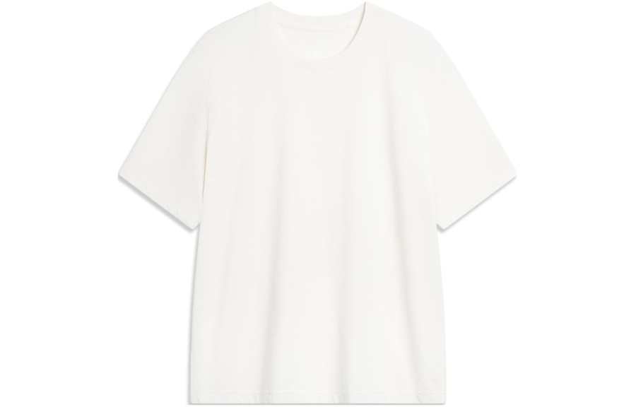 Li-Ning Li Ning China Color Series T Shirts Men's Creamy Crew Neck Moderate Straight Fit