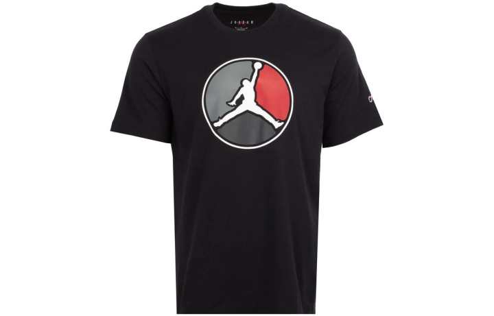 Jordan Jordan T Shirts Men's Black Crew Neck Moderate Straight Fit