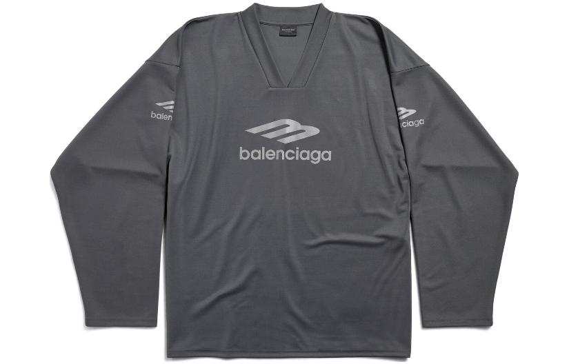 Balenciaga FW23 T Shirt Men's Loose Fit Gray