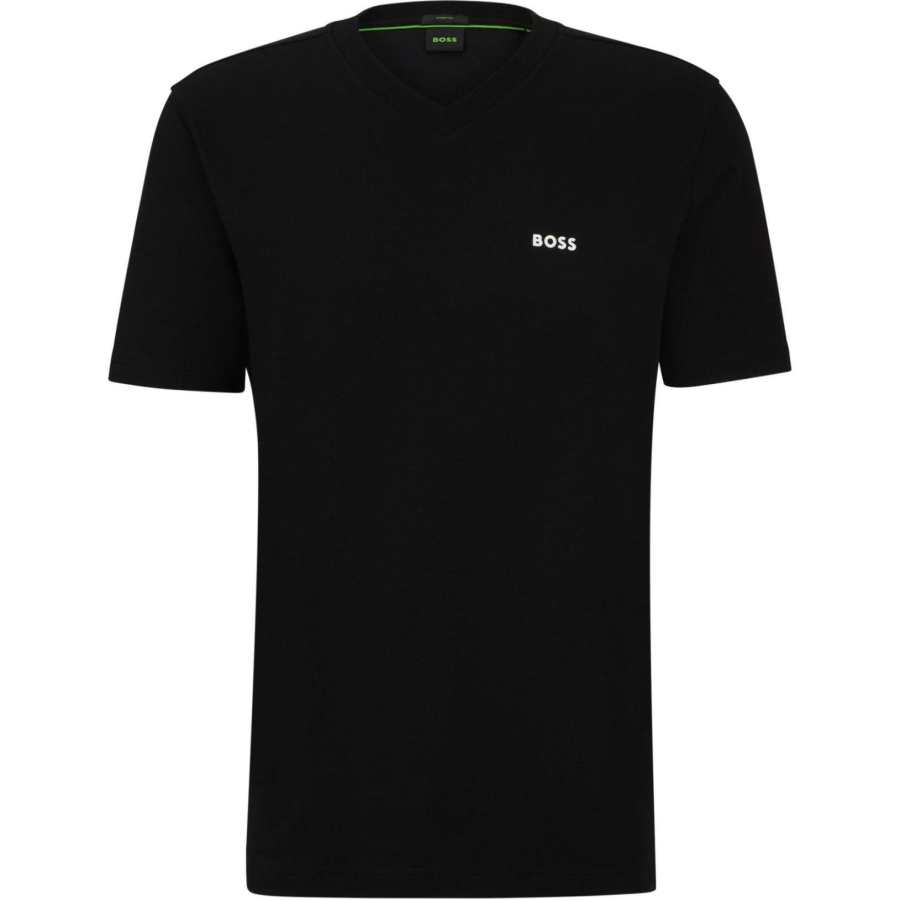 HUGO BOSS T Shirts Men's Black Crew Neck Moderate Straight Fit