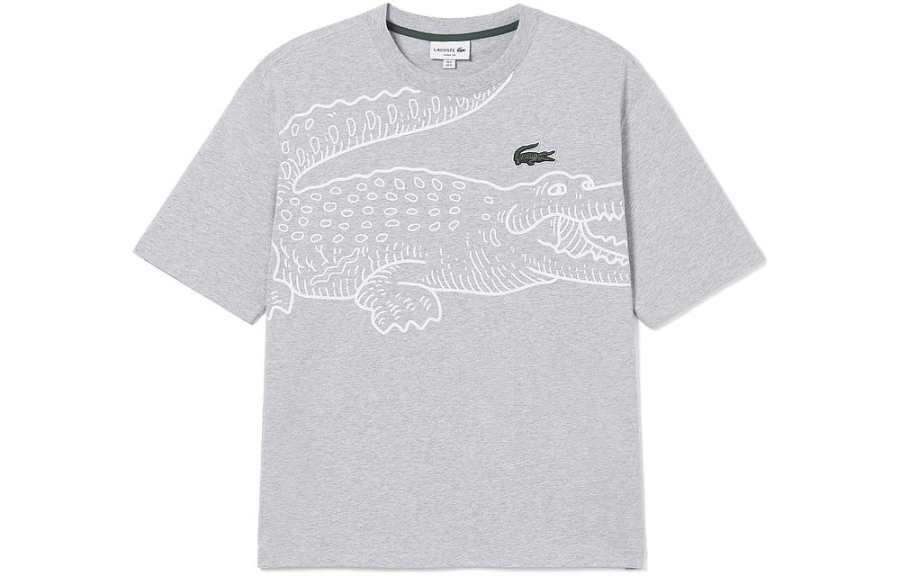 LACOSTE LACOSTE T Shirt Men's Silver Gray
