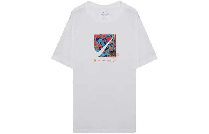 Nike Nike T Shirts Men's White Crew Neck Moderate Straight Fit