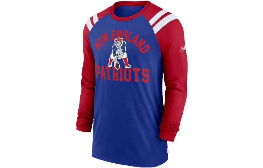Nike Nike x NFL Collaboration New England Patriots Classic Arc Fashion T Shirt Men's Blue Red