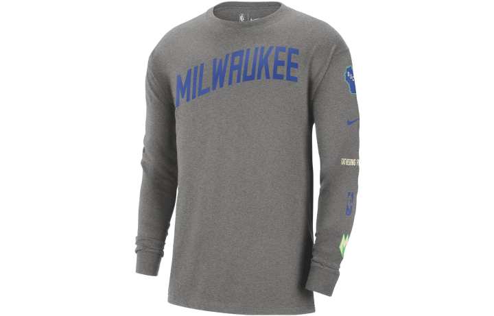 Nike Nike Milwaukee Bucks 2023/24 City Edition Men's Nike Nba Max90 Long Sleeve T Shirt