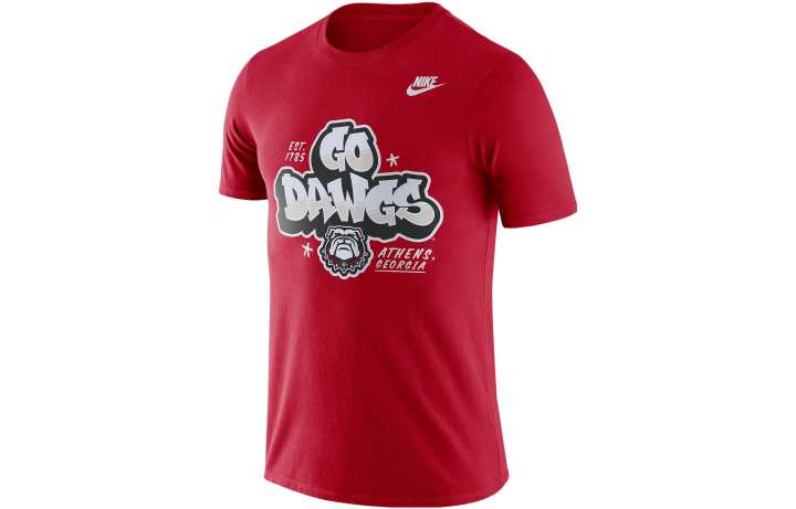 Nike Nike T Shirts Men's Red Crew Neck Moderate Straight Fit