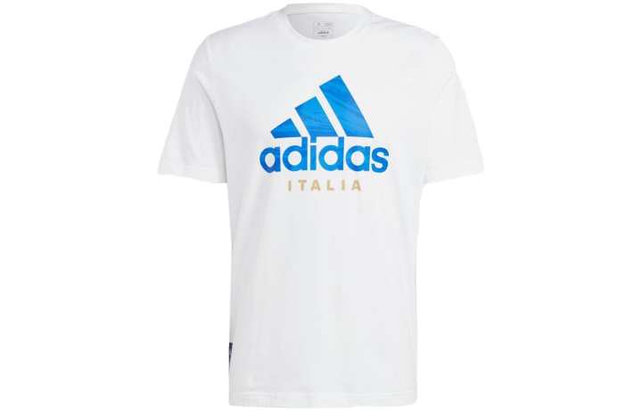 Adidas Adidas T Shirts Men's White Crew Neck Moderate Straight Fit