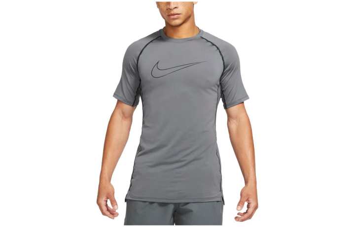 Nike Nike T Shirts Men's Light Gray Crew Neck Moderate Straight Fit