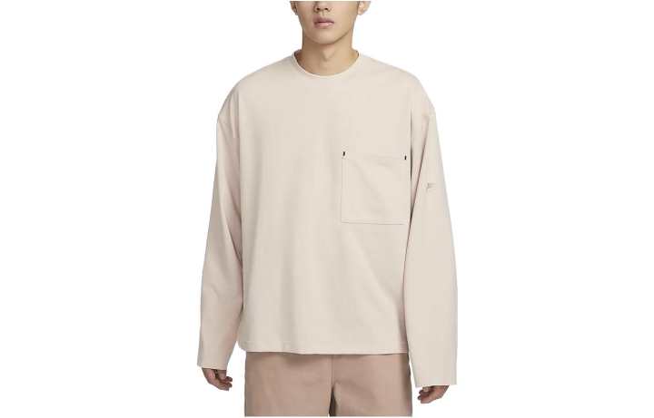 Nike Nike T Shirts Men's Dune White Crew Neck Moderate Straight Fit