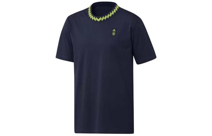 Adidas Adidas MUFC T Shirts Men's Blue Crew Neck Moderate Straight Fit