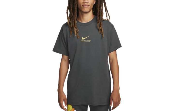 Nike Nike T Shirts Men's Anthracite Crew Neck Moderate Straight Fit
