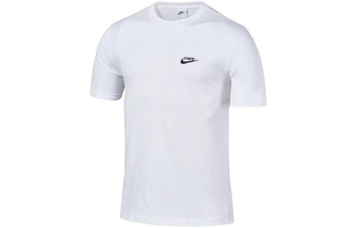 Nike Nike T Shirts Men's White Crew Neck Moderate Straight Fit
