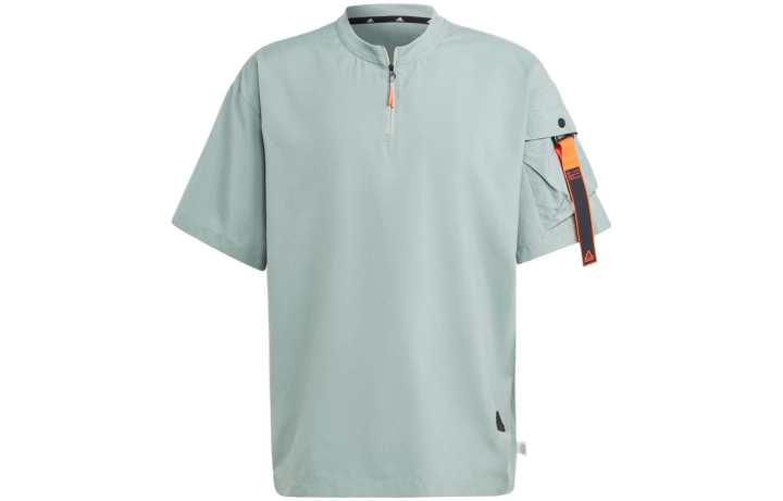 Adidas Adidas T Shirts Men's Green Crew Neck Moderate Straight Fit