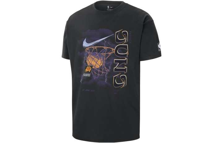 Nike Nike T Shirts Men's Black Crew Neck Moderate Straight Fit