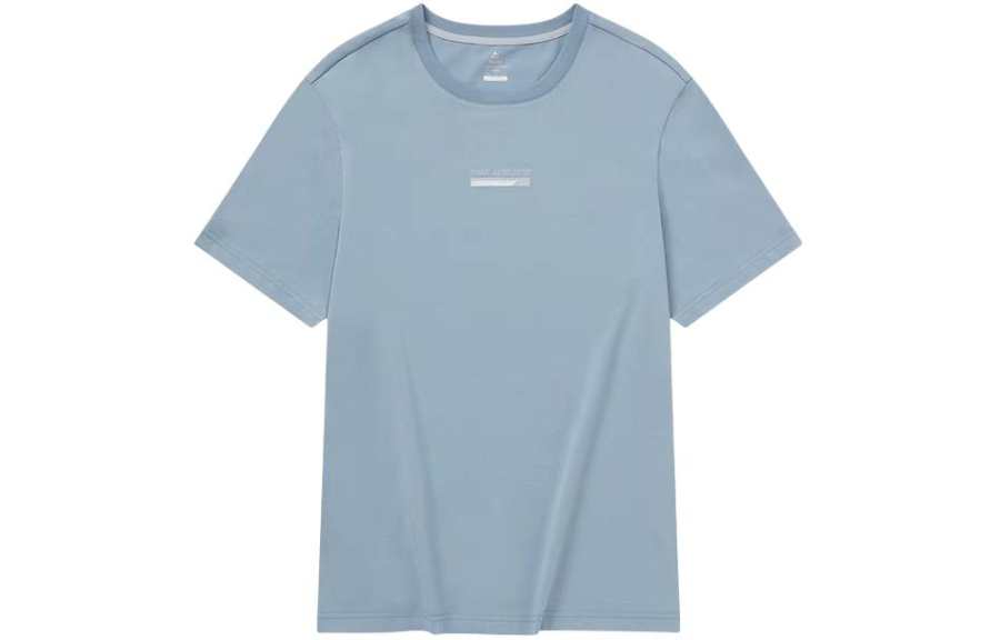 PEAK T Shirts Men's City Gray Crew Neck Moderate Straight Fit
