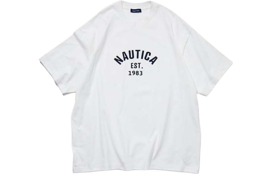 NAUTICA JAPAN T Shirts Men's Crew Neck Moderate Straight Fit