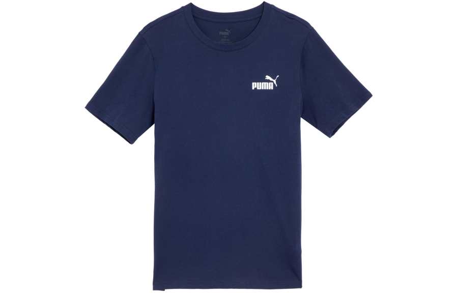 PUMA DECO GLAM T Shirts Men's Marine Blue Crew Neck Moderate