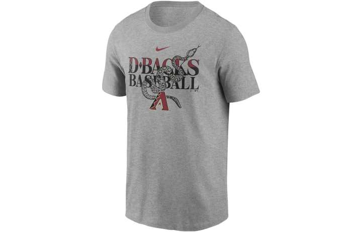 Nike Nike X MLB T Shirts Men's Gray Crew Neck Moderate Straight Fit