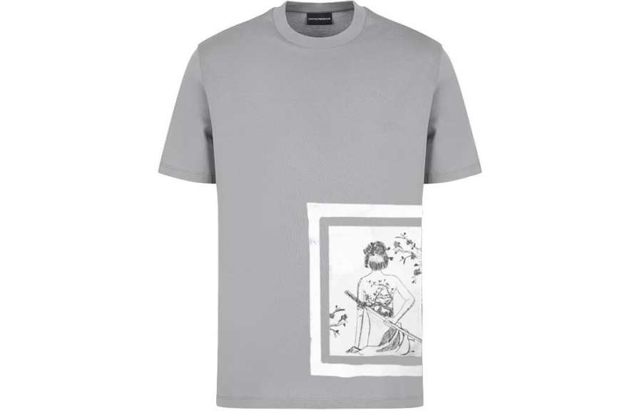 EMPORIO ARMANI SS24 T Shirt Men's Silver