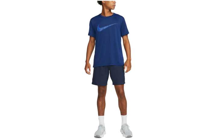 Nike Nike T Shirts Men's Blue Crew Neck Moderate Straight Fit