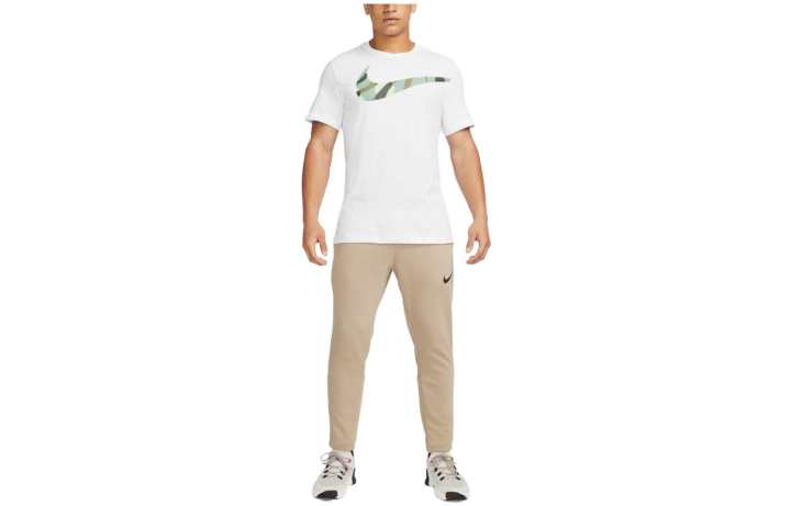 Nike Nike T Shirts Men's White Crew Neck Moderate Straight Fit