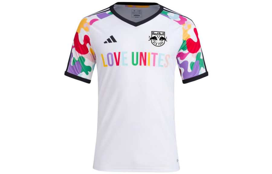 Adidas Adidas New York Red Bulls T Shirts Men's White V Neck Moderate Other