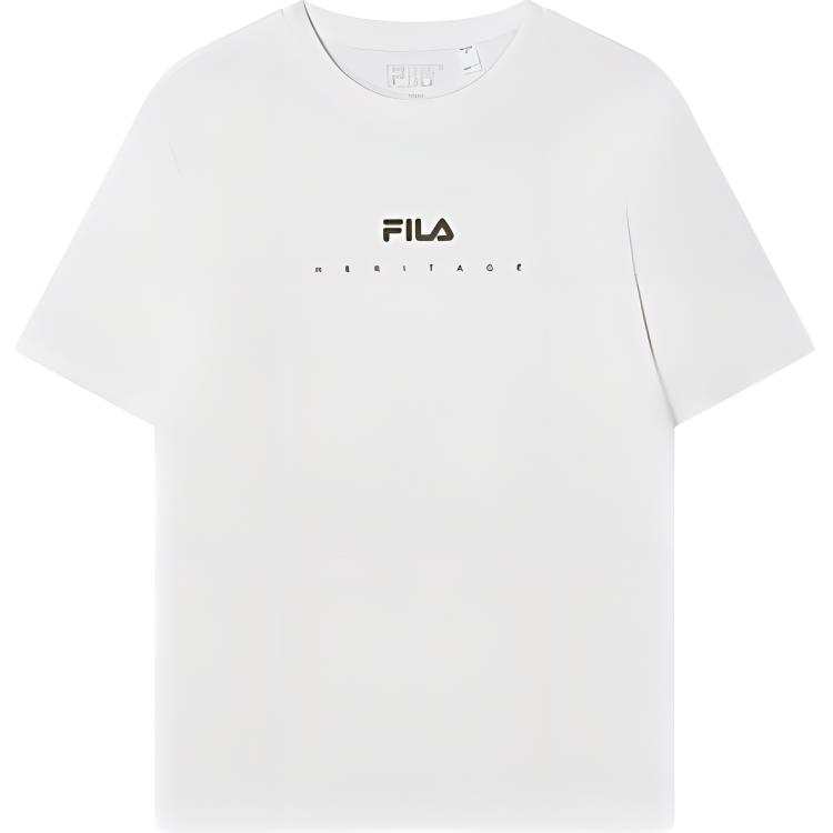 FILA T Shirts Men's Cloud White WT Crew Neck Moderate Straight Fit